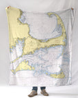 Cape Cod & The Islands Traditional Nautical Chart Blanket - Maritime Tribes USABlanket