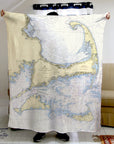 Cape Cod & The Islands Traditional Nautical Chart Blanket - Maritime Tribes USABlanket