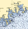 Coast of Maine, Nautical Chart Blanket - Maritime Tribes USABlanket