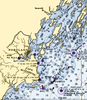 Coast of Maine, Nautical Chart Blanket - Maritime Tribes USABlanket