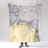 Cohasset, MA Nautical Chart Blanket - Maritime Tribes USABlanket