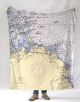 Cohasset, MA Nautical Chart Blanket - Maritime Tribes USABlanket