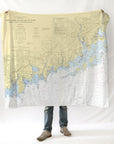 Darien, CT Nautical Chart Blanket - Maritime Tribes USABlanket