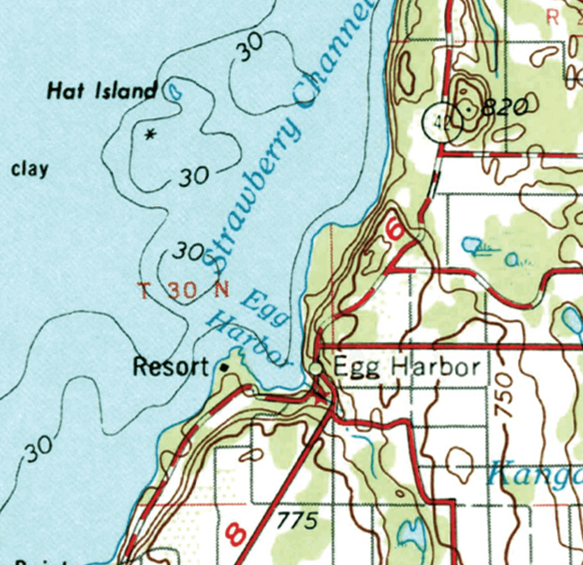 Door County, WI Vintage Topographical Map Blanket - Maritime Tribes USABlanket