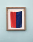 "E" Nautical Flag in Glass-Free Shadow Box Frame - Maritime Tribes USA