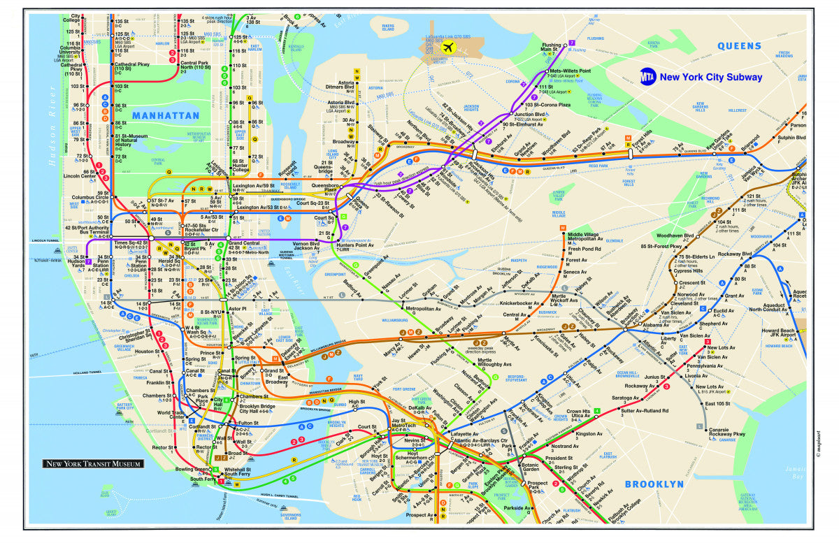 New York City Subway Map Single Placemat