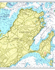 Marblehead Harbor, MA vintage Chart Placemat