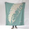 Eastern Shore of Virginia Sea Glass Blanket - Maritime Tribes USABlanket