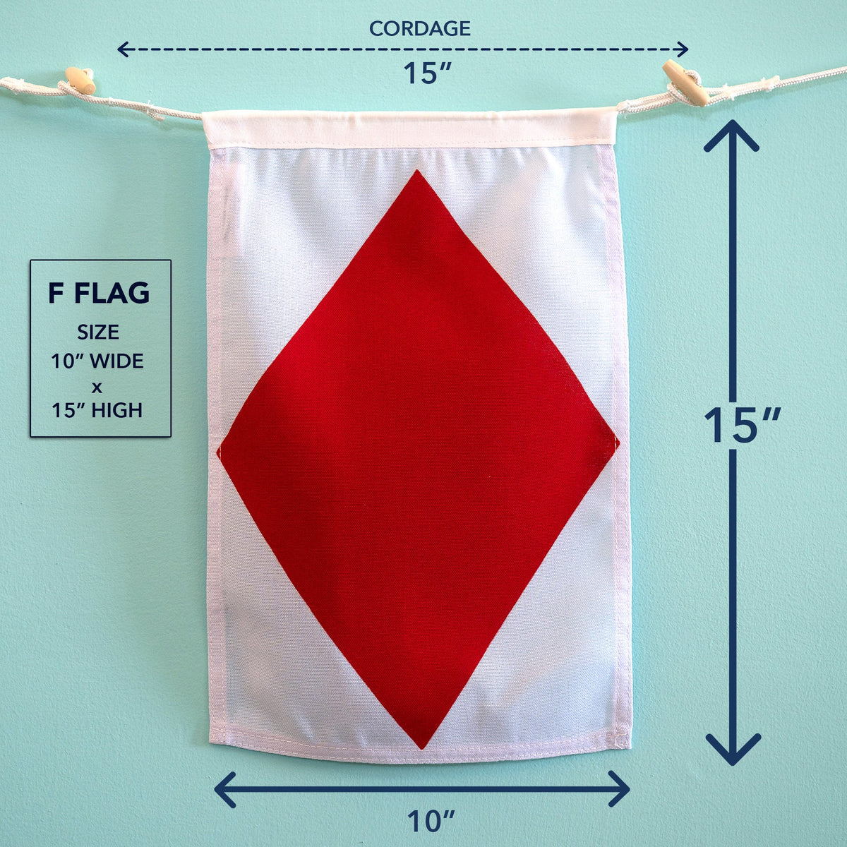 F (Foxtrot) Nautical Signal Flag – Traditional Maritime Code Flag - Maritime Tribes USASignal Flag