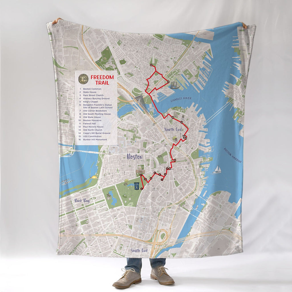 Freedom Trail Map Blanket - Maritime Tribes USABlanket