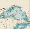 Great Lakes Vintage Map Blanket - Maritime Tribes USABlanket