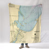Green Bay, WI Nautical Chart Blanket - Maritime Tribes USABlanket