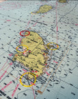 Guadeloupe to St. Lucia Nautical Chart Wall Scroll - Maritime Tribes USA