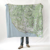 Harbor Springs to Good Hart, MI Topo Blanket - Maritime Tribes USABlanket