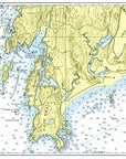 Hermit Island, Maine Chart Placemat - Maritime Tribes USALaminated Placemat