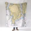 Hermit Island Nautical Chart Blanket - Maritime Tribes USABlanket