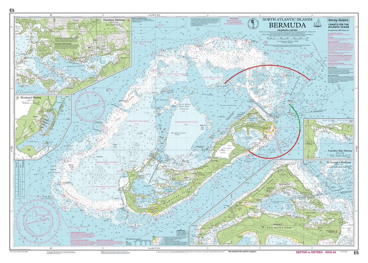 Imray's Bermuda Nautical Chart Scroll - Maritime Tribes USA