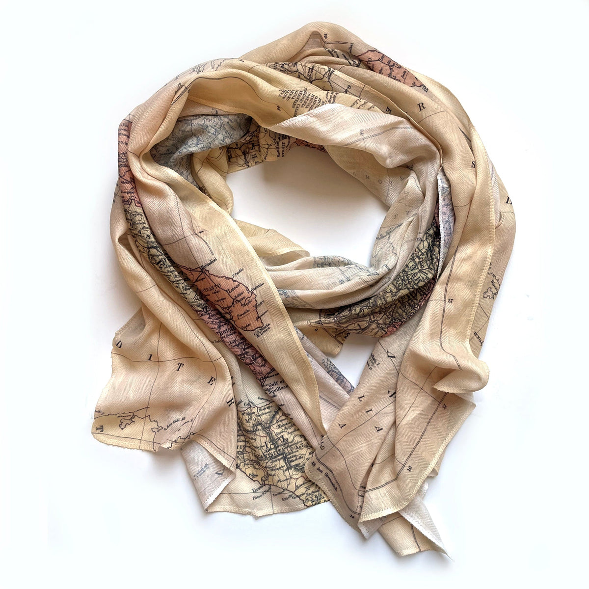 Italy Vintage Map Scarf - Maritime Tribes USAScarf