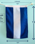 J (Juliet) Nautical Signal Flag – Traditional Maritime Code Flag - Maritime Tribes USASignal Flag