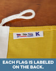 K (Kilo) Nautical Signal Flag – Traditional Maritime Code Flag - Maritime Tribes USASignal Flag