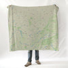 Kentucky State Map National Geographic Blanket - Maritime Tribes USABlanket