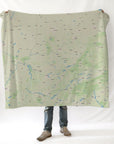 Kentucky State Map National Geographic Blanket - Maritime Tribes USABlanket