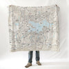 Lake Arrowhead, CA topo map Blanket - Maritime Tribes USABlanket