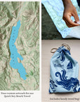 Lake Orta, Italy Map Sport Towel - Maritime Tribes USA