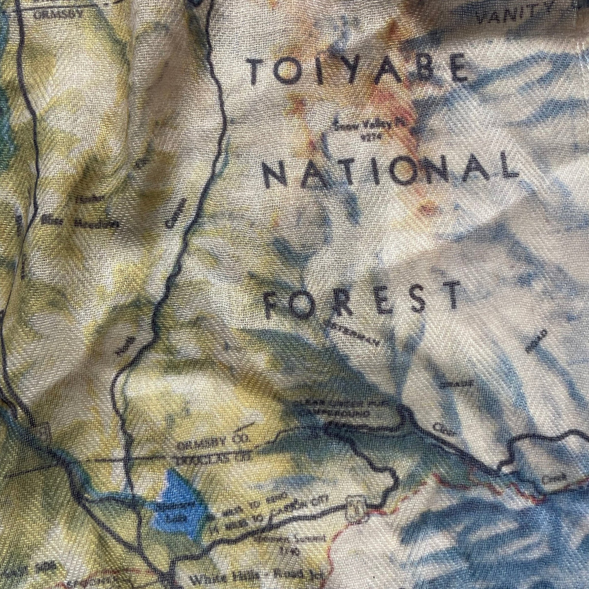 Lake Tahoe Vintage Map Scarf - Maritime Tribes USAScarf