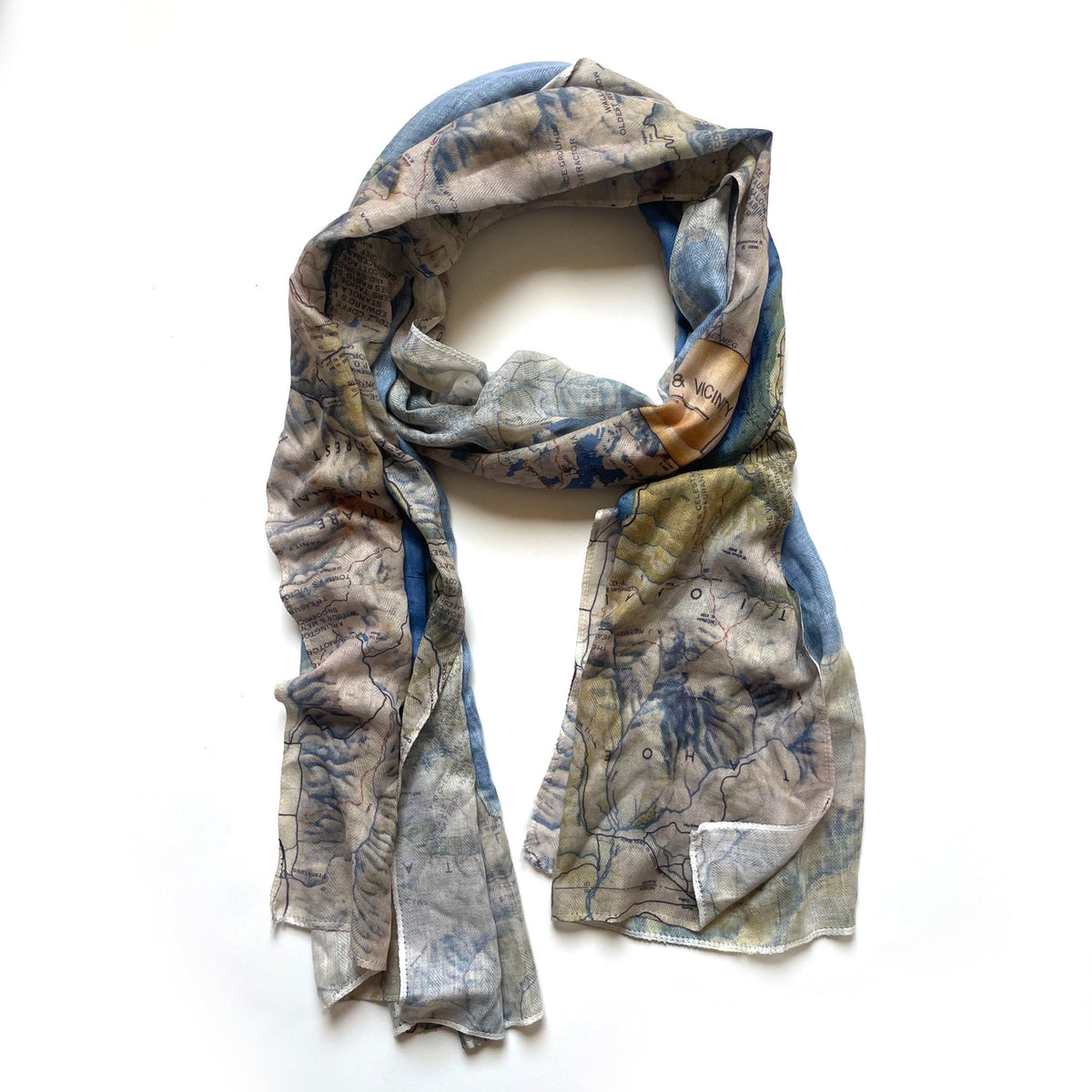 Lake Tahoe Vintage Map Scarf - Maritime Tribes USAScarf