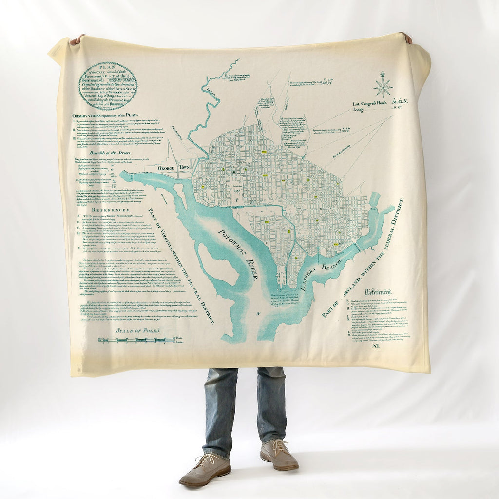 L'Enfant's 1791 Plan of Washington D.C. Blanket - Maritime Tribes USABlanket