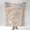 Lincoln MA Antique topo Map Blanket - Maritime Tribes USABlanket