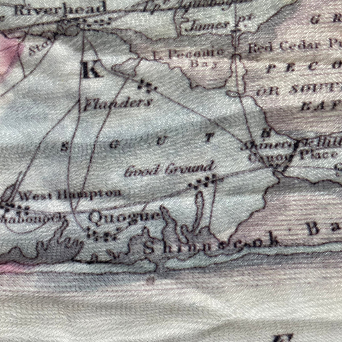 Long Island, NY Vintage Map Scarf - Maritime Tribes USAScarf
