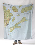 Madeline Island WI topo Blanket - Maritime Tribes USABlanket