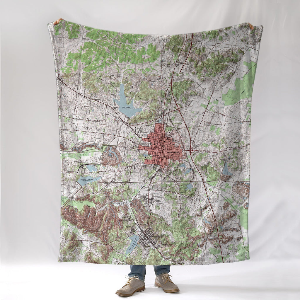Madisonville KY Topo Blanket - Maritime Tribes USABlanket