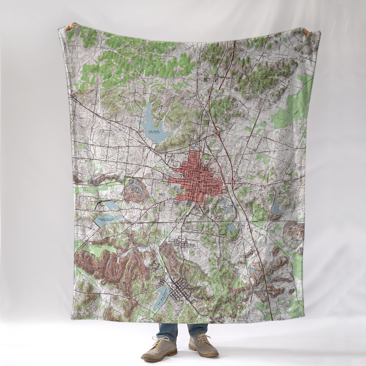 Madisonville KY Topo Blanket - Maritime Tribes USABlanket
