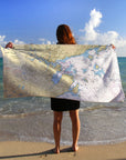 Marblehead / Beverly Farms, MA - Nautical Chart Quick Dry Towel - Maritime Tribes USATowel