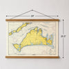 Martha's VIneyard, MA Nautical Chart Fabric Scroll - Maritime Tribes USAScroll