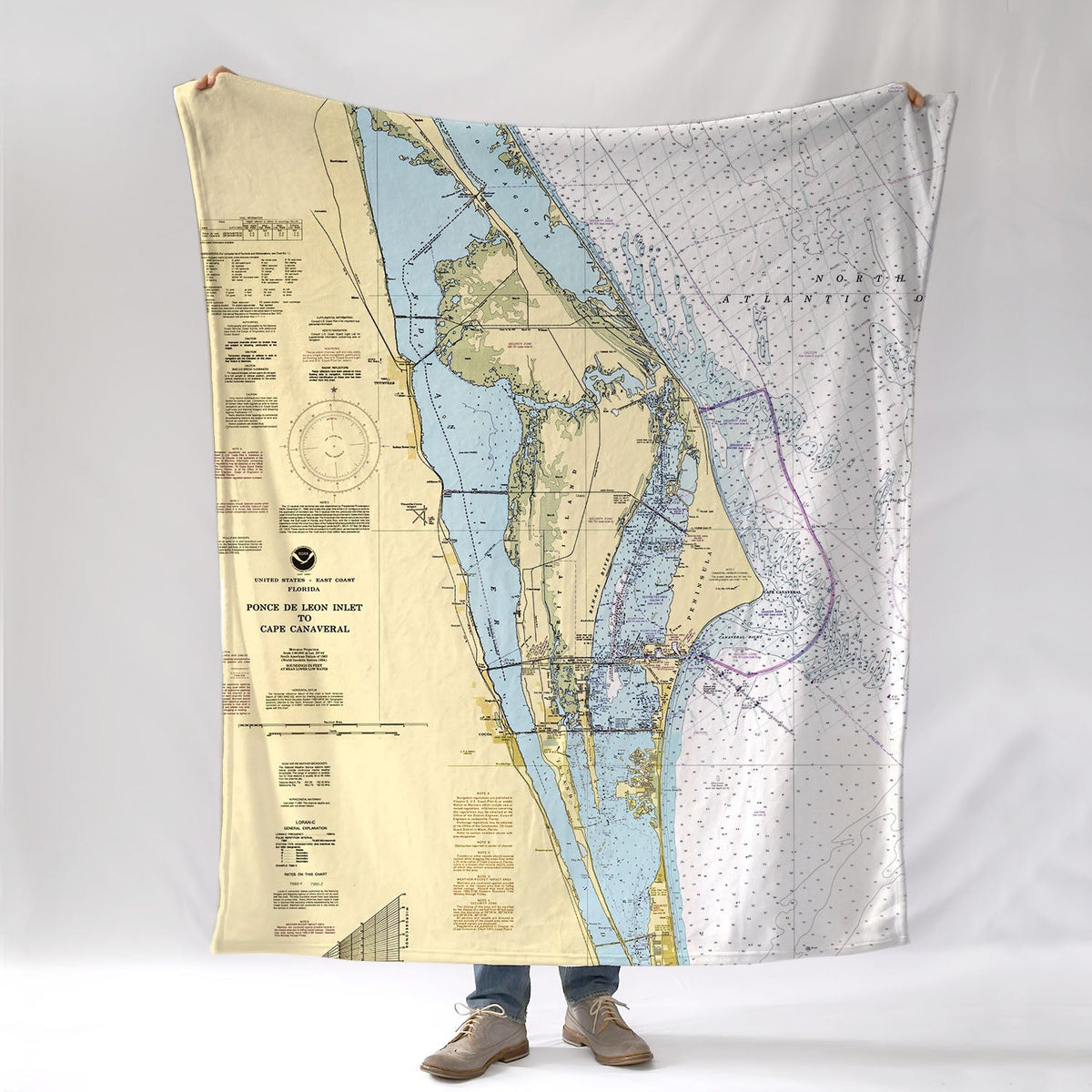 Merritt Island / Cape Canaveral Chart Blanket - Maritime Tribes USABlanket