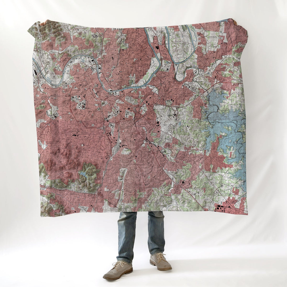 Nashville, TN TOPO Map Blanket - Maritime Tribes USABlanket