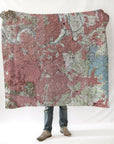 Nashville, TN TOPO Map Blanket - Maritime Tribes USABlanket