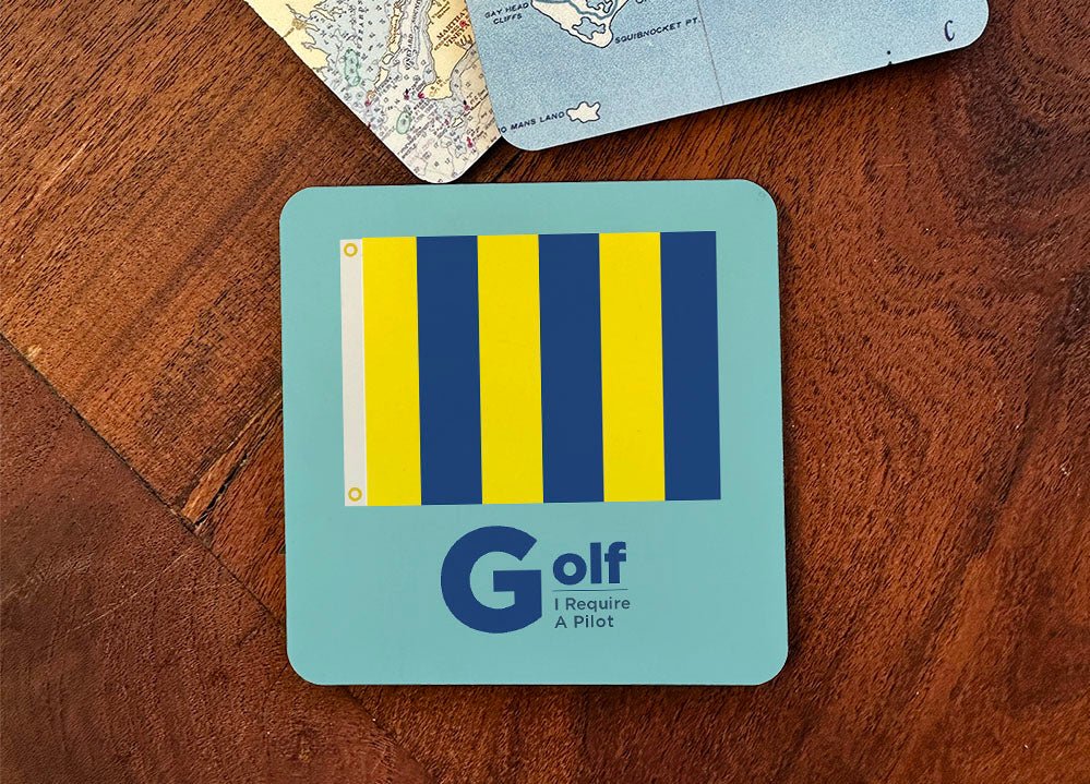 Nautical Flag Coaster - ‘G’ Golf - Maritime Tribes USACoaster