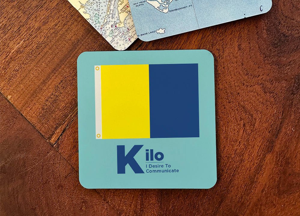 Nautical Flag Coaster - ‘K’ Kilo - Maritime Tribes USACoaster