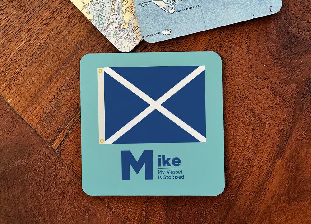 Nautical Flag Coaster - ‘M’ Mike - Maritime Tribes USACoaster