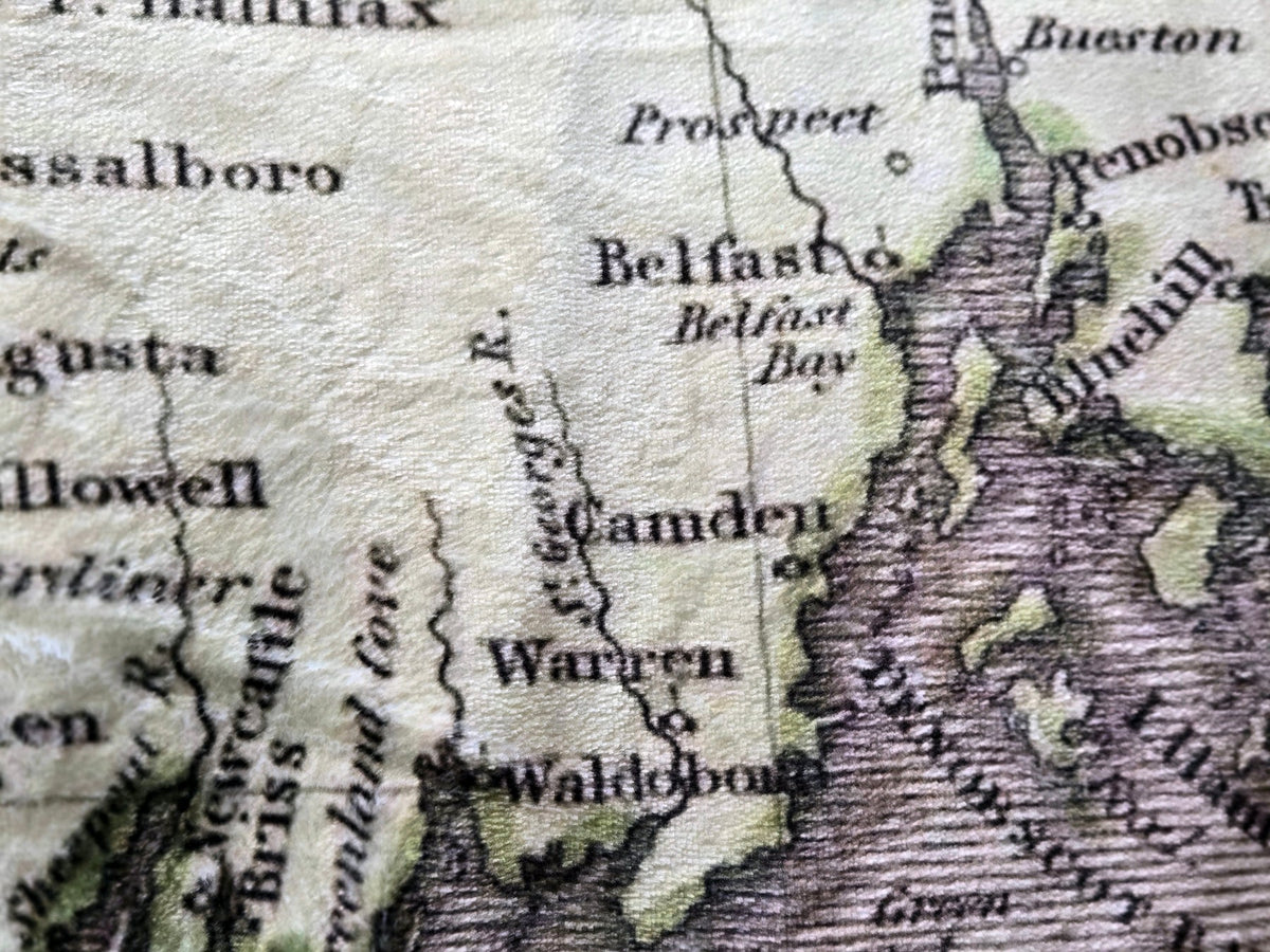 New England Antique Map Blanket - Maritime Tribes USABlanket