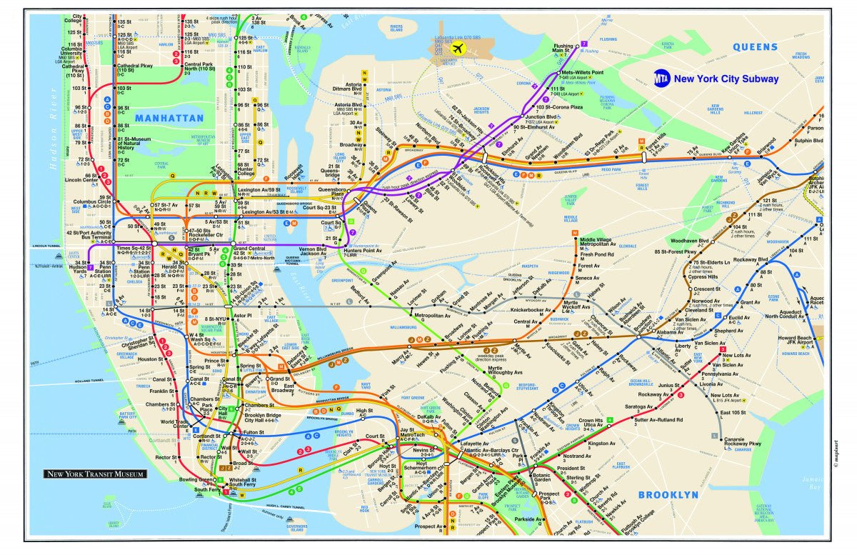 New York City Subway Map Placemat - Maritime Tribes USALaminated Placemat