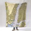 New York Harbor, NYC, Vintage Nautical Chart Blanket - Maritime Tribes USABlanket