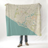 Newport Beach CA Sea Glass Blanket - Maritime Tribes USABlanket