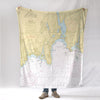 Niantic River, CT. Nautical Chart Blanket - Maritime Tribes USABlanket
