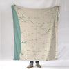 Ottowa County, MI Sea Glass Map Blanket - Maritime Tribes USABlanket